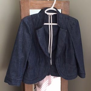 White House Black Market denim blazer